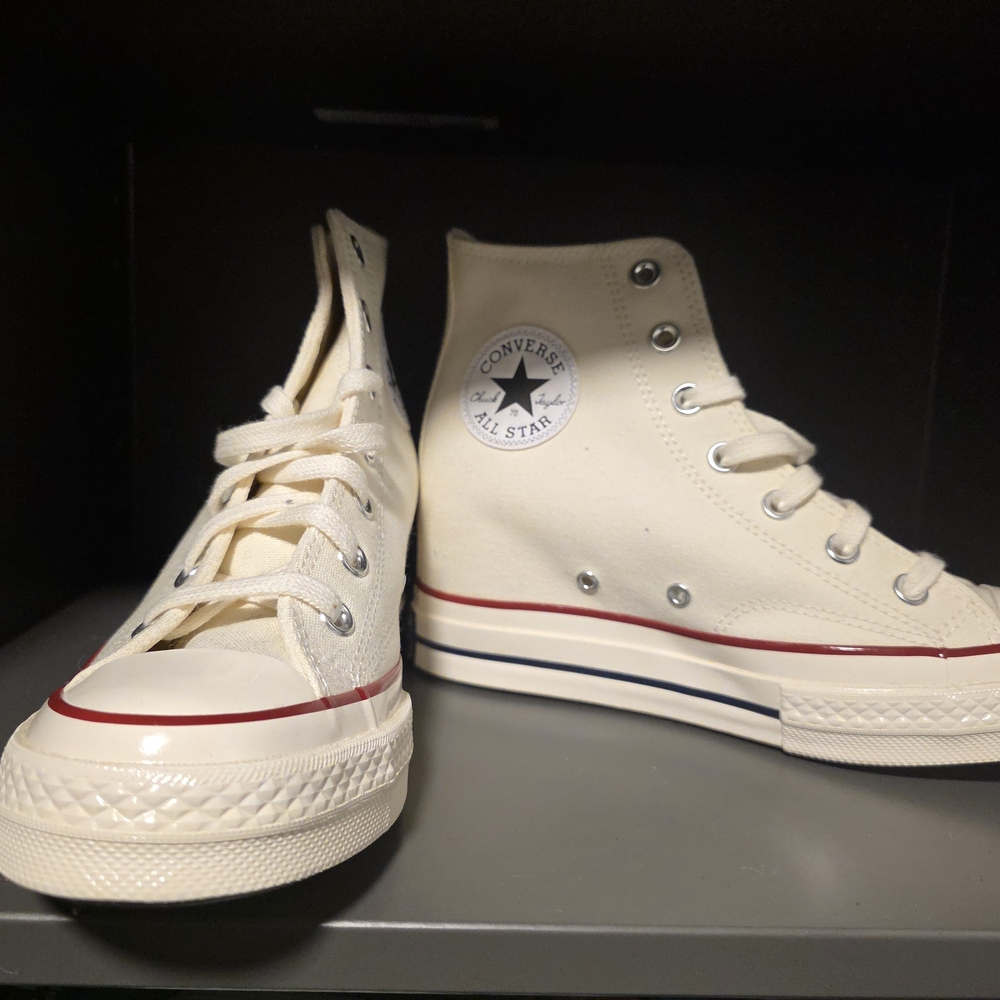 Wedge Converse Womens High-Top Sneakers - Off-White